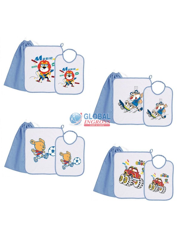 SET 3pz BOY BAVETTA TOVAGLIETTA SACCA