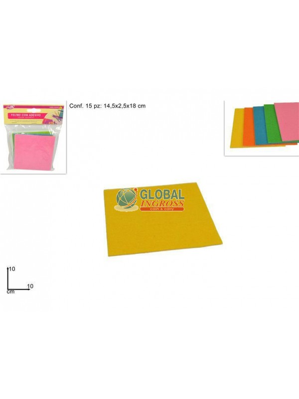 FOGLI FELTRO 10x10 ADESIVI