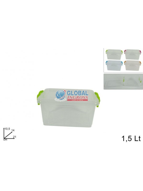 CONTENITORE C/COPERCHIO1,5 LT RETTANGOLARE