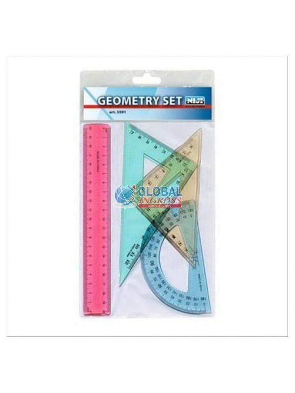 SET SQUADRE COLOR TRASPARENTE - COLORI ASS.