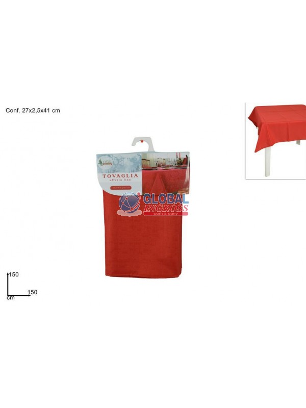 TOVAGLIA ROSSA 150x150 EFFETTO LINO