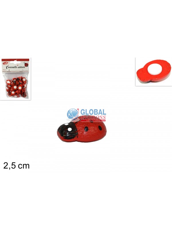 COCCINELLE C/ADESIVO 36pz 2,5cm