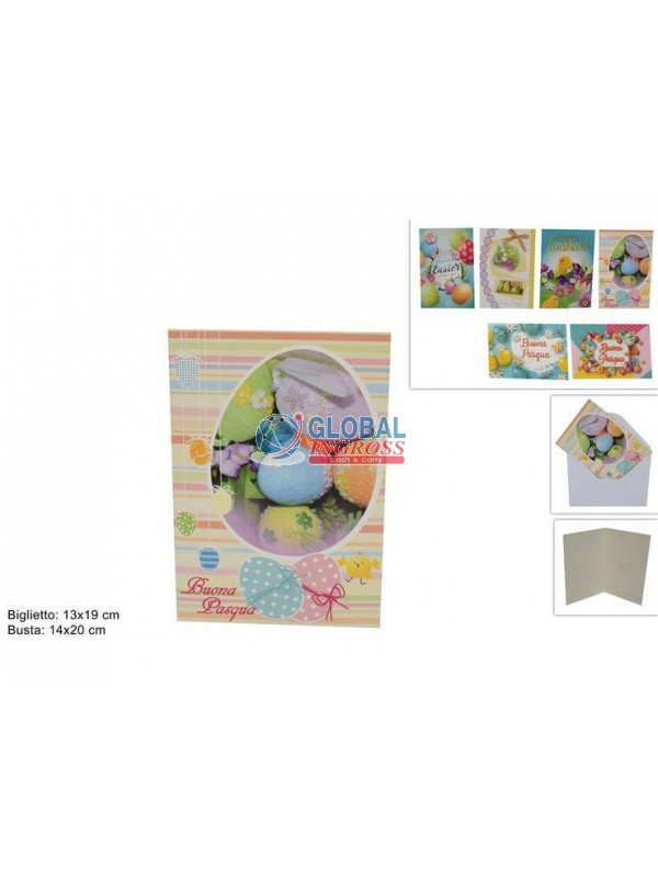 BIGLIETTO PASQUA 13x19 AUGURI