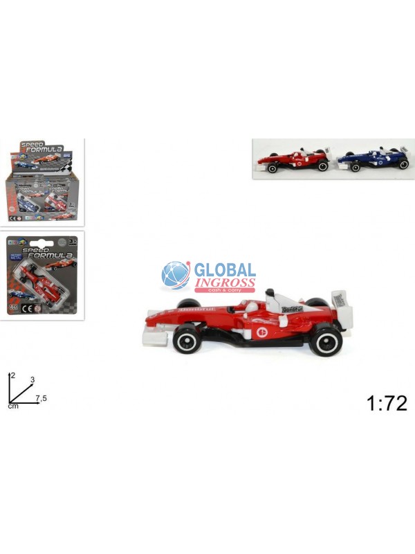 MACCHINA 1:72 F1 METALLO