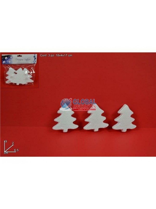 ALBERI POLISTIROLO 3pz 9cm