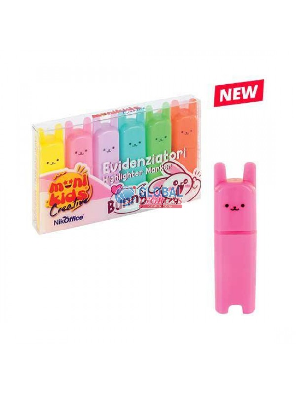 EVIDENZIATORE BUNNY 6pz