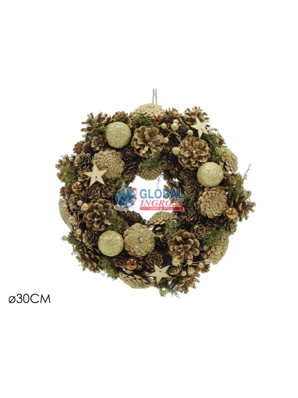 DIETROPORTA C/BACCHE BRONZO 30cm