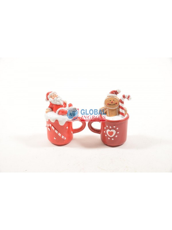 OGGETTINO TAZZINA C/SOGGETTO NATALE 8cm