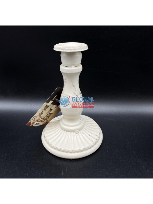 CANDELIERE FERRO BEIGE 17cm
