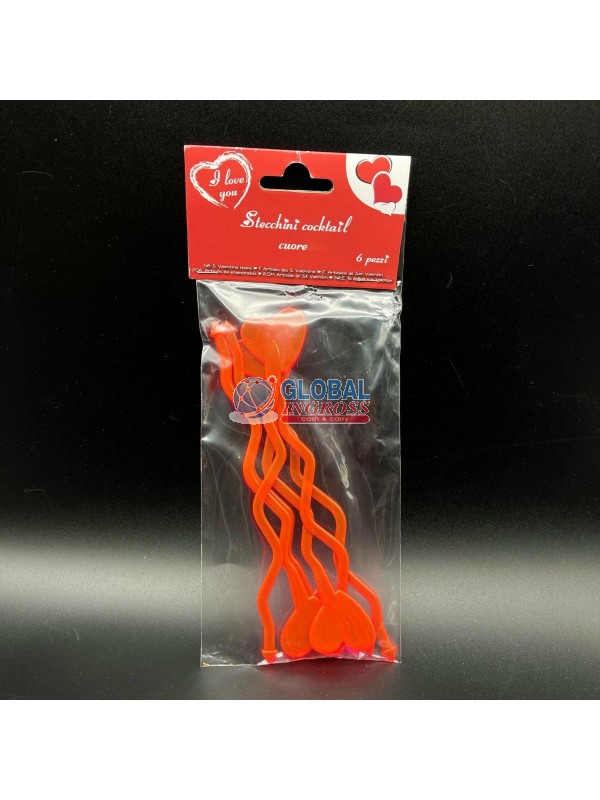 STECCHINO CUORE COCKTAIL 6pz