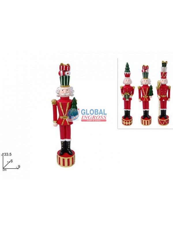 SOLDATINO SCHIACCIANOCI33cm ROSSO/ORO