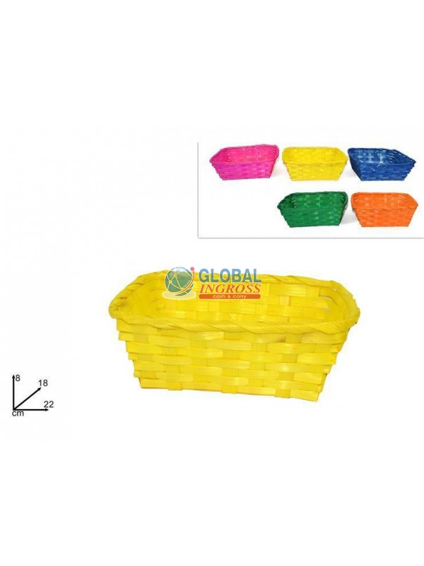 CESTINO INTRECCIATO RETTANGOLARE COL.ASS.
