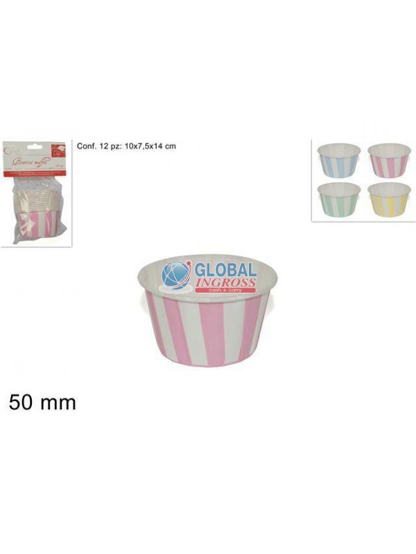 COPPETTE GELATO RIGHE 50mm 12pz
