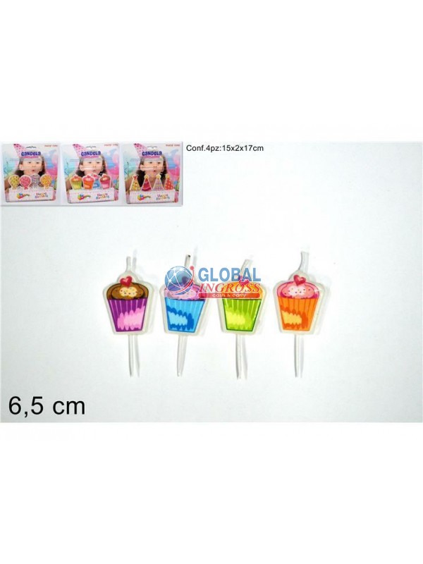 CANDELA COMPLEANNO 4pz