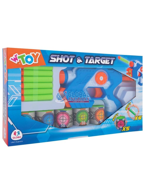 PISTOLA C/6 PROIETTILI E BERSAGLI