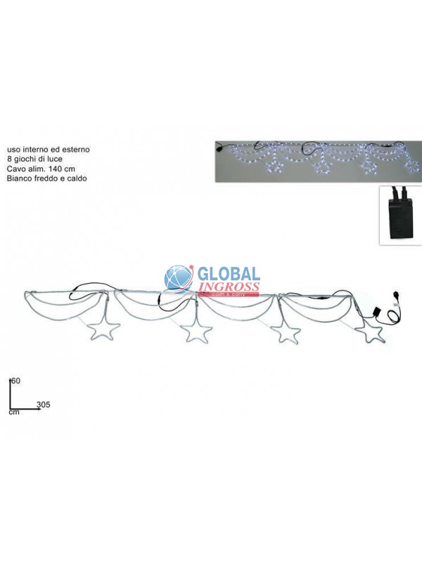 CORNICE LED C/STELLE 305x60