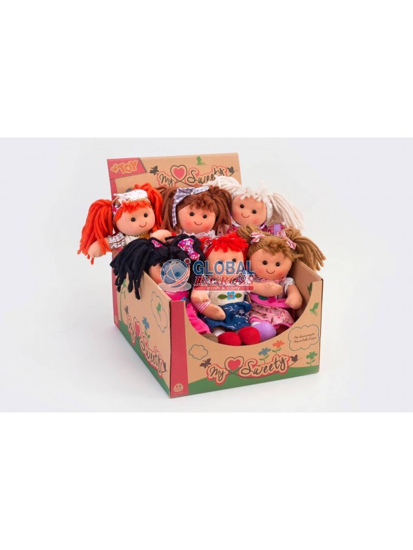 BAMBOLA STOFFA 27cm ASS.