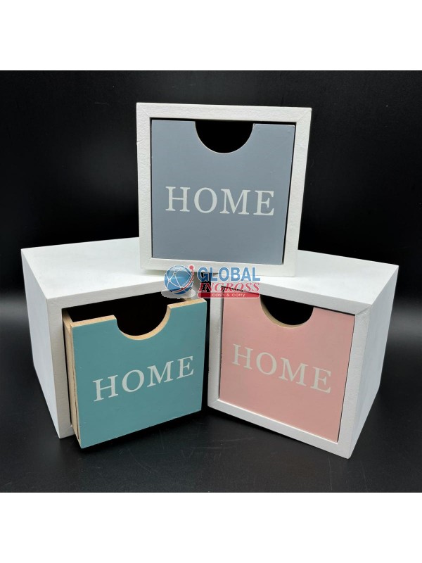 SCATOLA LEGNO C/CASSETTO HOME
