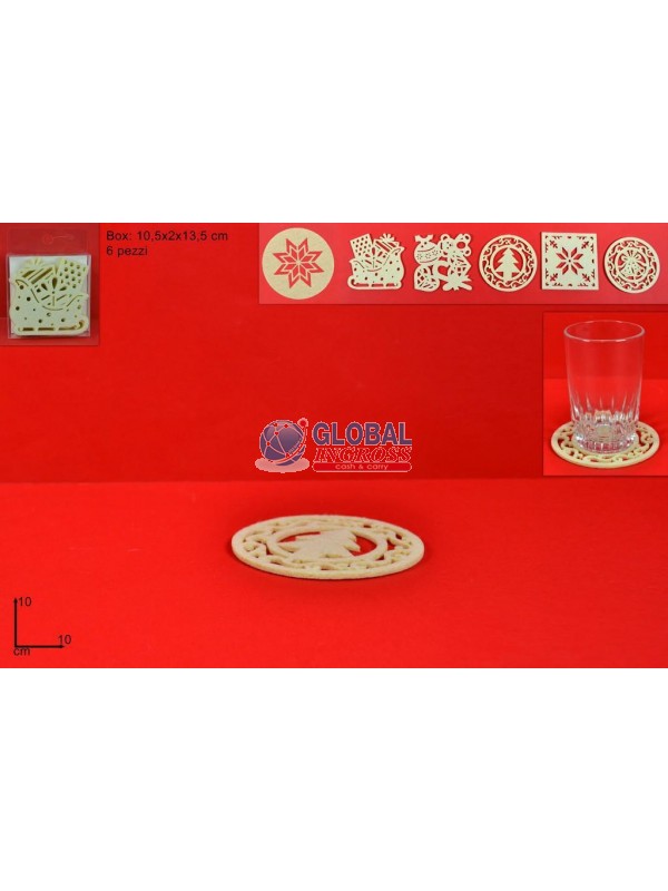 SOTTOBICCHIERE FELTRO BIANCO