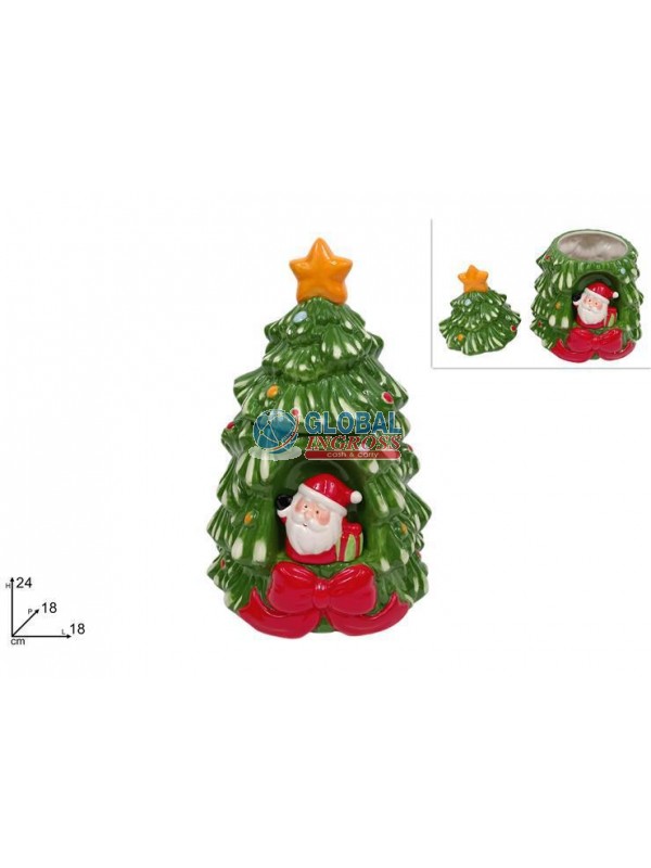 BARATTOLO ALBERO NATALE26cm IN CERAMICA