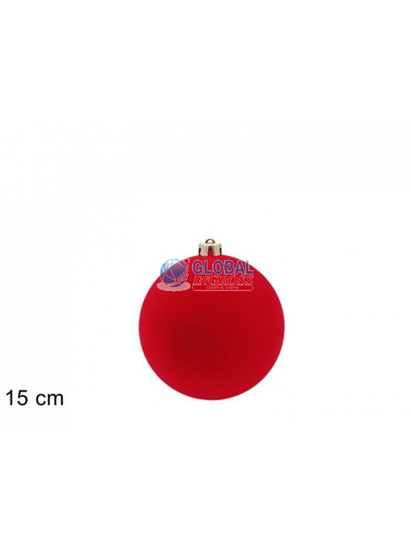 PALLA FLOCCATA 15cm ROSSA