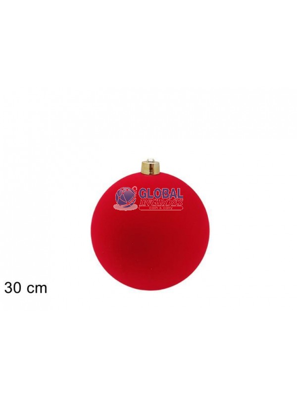 PALLA 30cm FLOCCATA ROSSA
