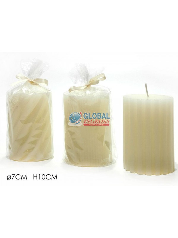 CANDELA CILINDRO 7x10cmAVORIO 3 ASS.