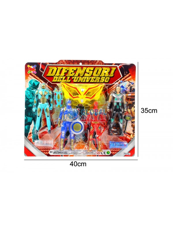 BLISTER 4 PERSONAGGI C/MASCHERA