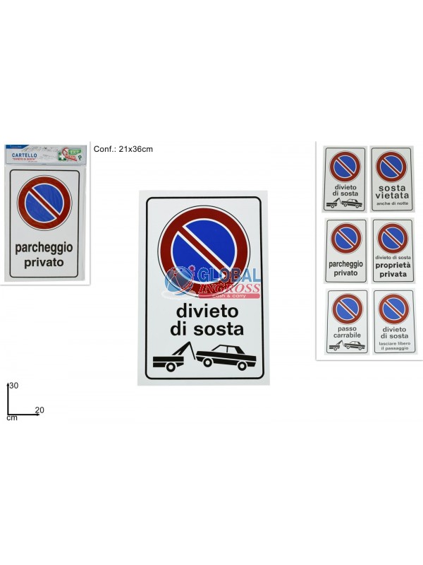 CARTELLO DIVIETO DI SOSTA