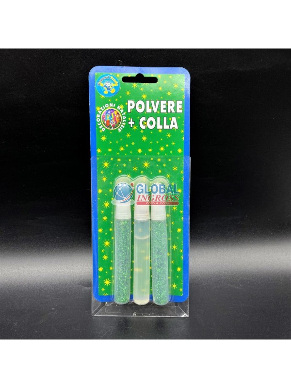 GLITTER + COLLA - COLORI ASS.