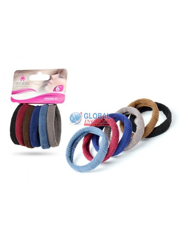 ELASTICI CAPELLI NYLON LOOK 6pz COL.ASS.
