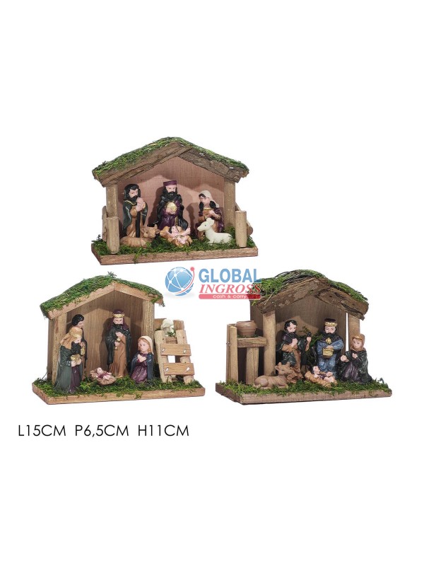 CAPANNA C/NATIVITA' H.11cm