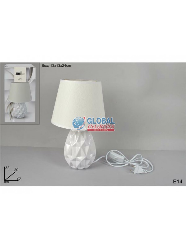LUME ROMBI BIANCO 32cm