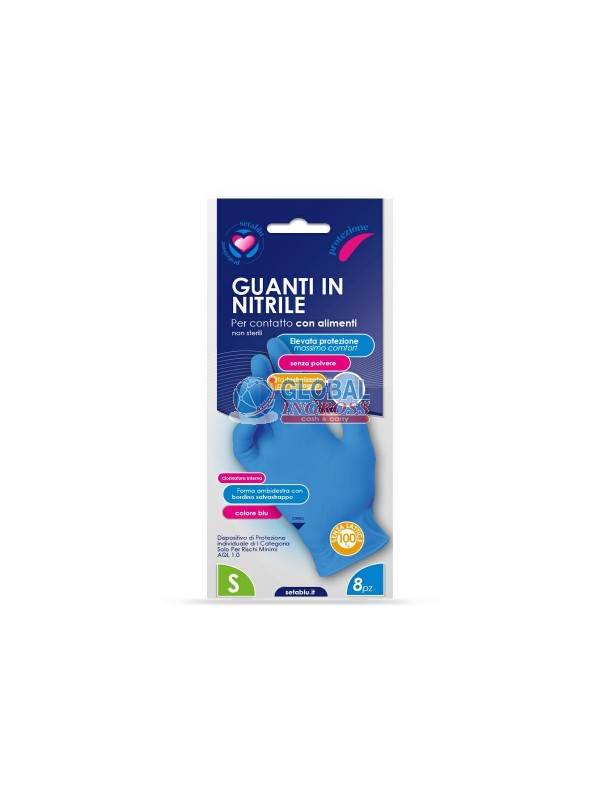 GUANTI NITRILE 8pz MIS.S