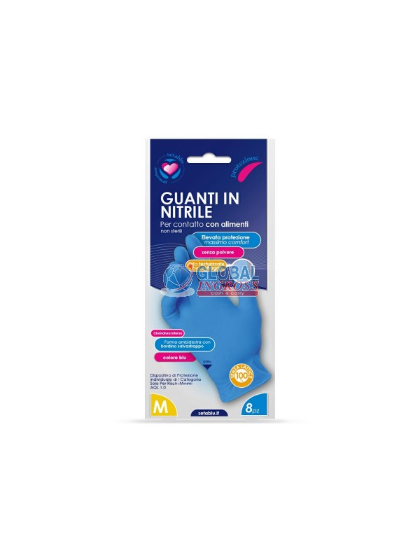 GUANTI NITRILE 8pz MIS.M