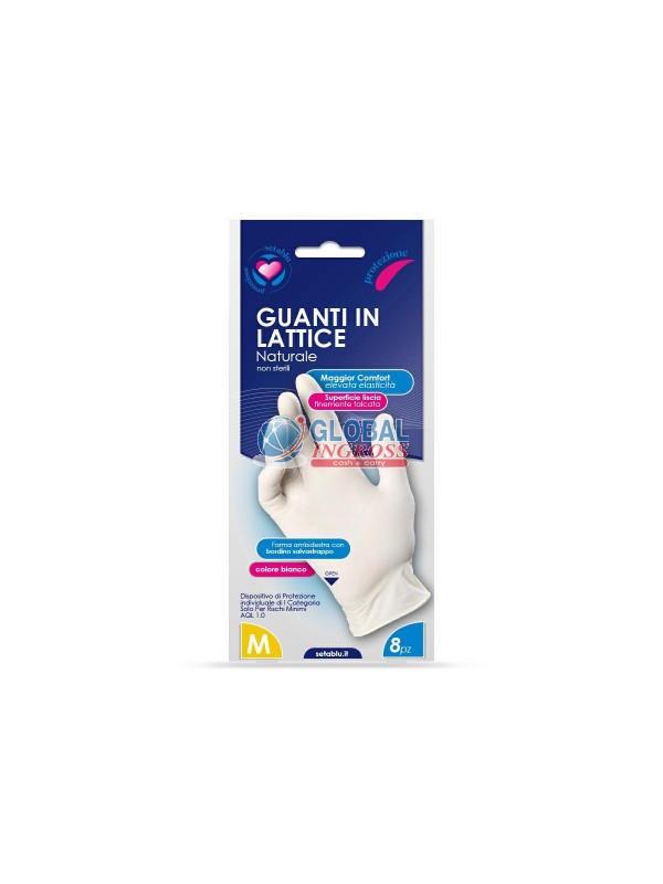 GUANTI LATTICE 8pz MIS.M