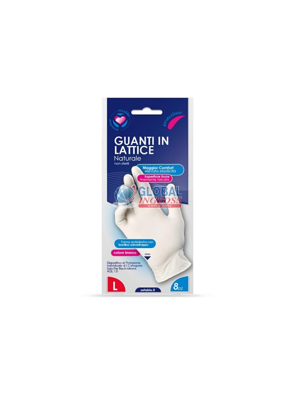 GUANTI LATTICE 8pz MIS.L