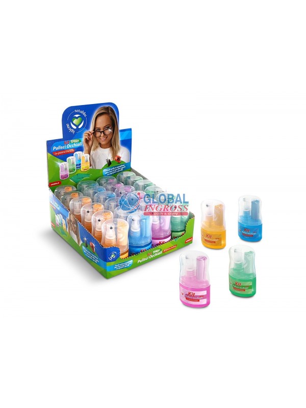 PULIZIA OCCHIALI SPRAY + PANNO