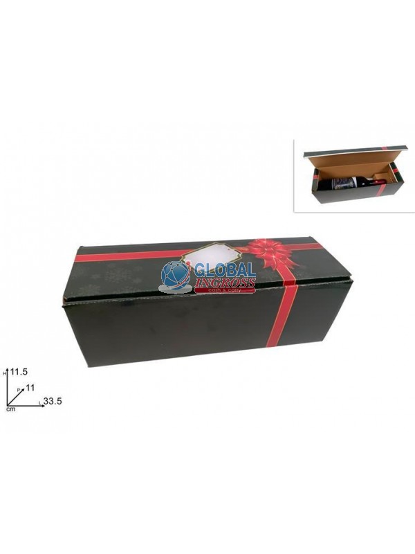 BOX P/BOTTIGLIA 1 POSTODECORO PACCO REGALO