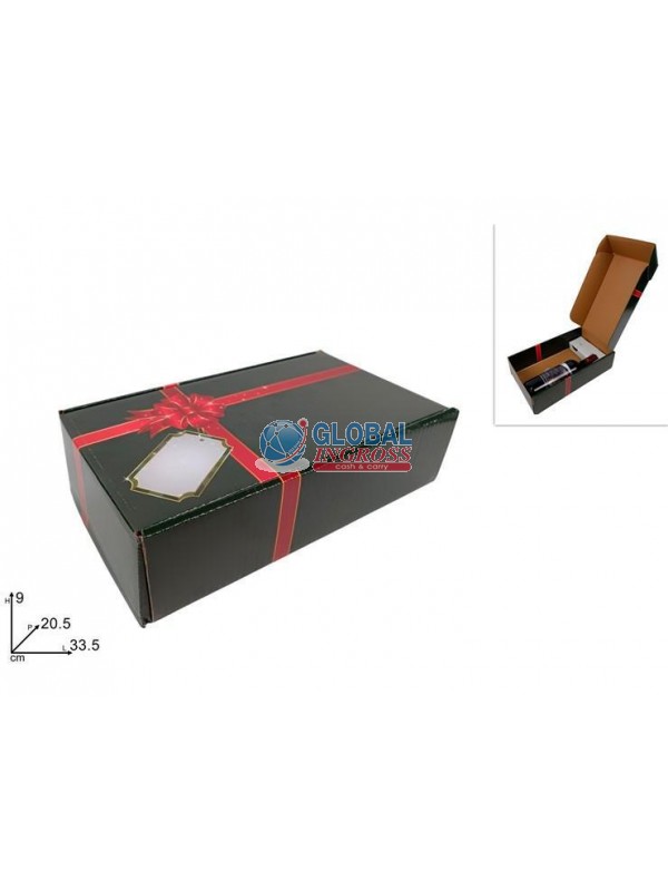 BOX P/BOTTIGLIE 2 POSTIDECORO PACCO REGALO