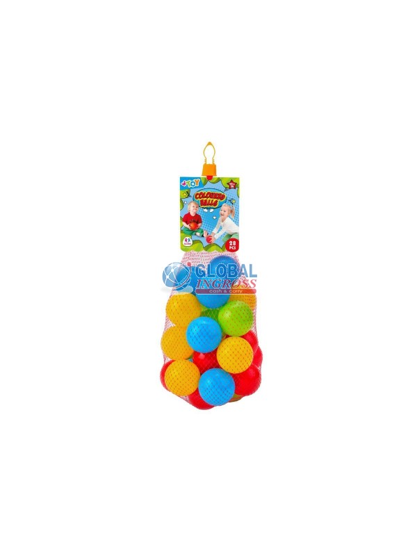 PALLE COLORATE IN RETE 28pz 7cm