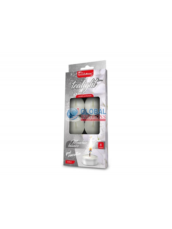 T-LIGHT 8pz BIANCO MUSK
