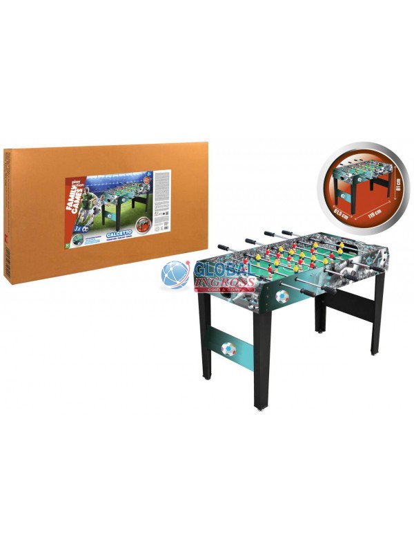 CALCETTO BALILLA ASTE TELESCOPICHE 119x61x80