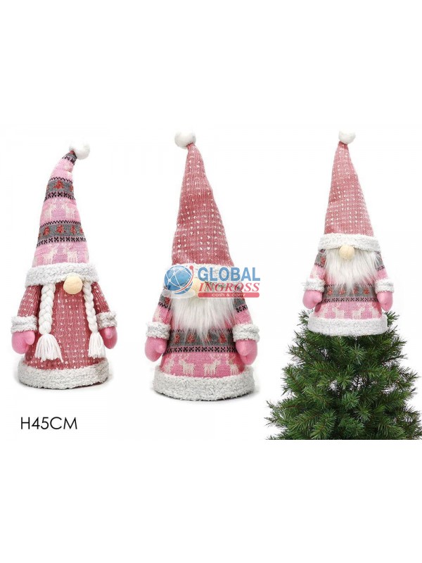 PUNTALE GNOMO 45cm ROSA