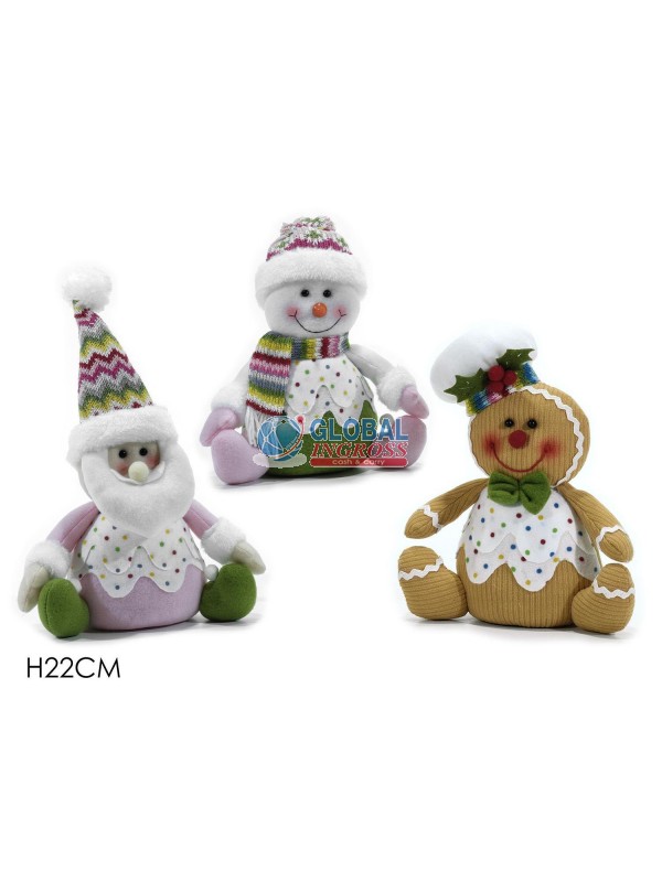 PERSONAGGIO NATALE SEDUTO 22cm