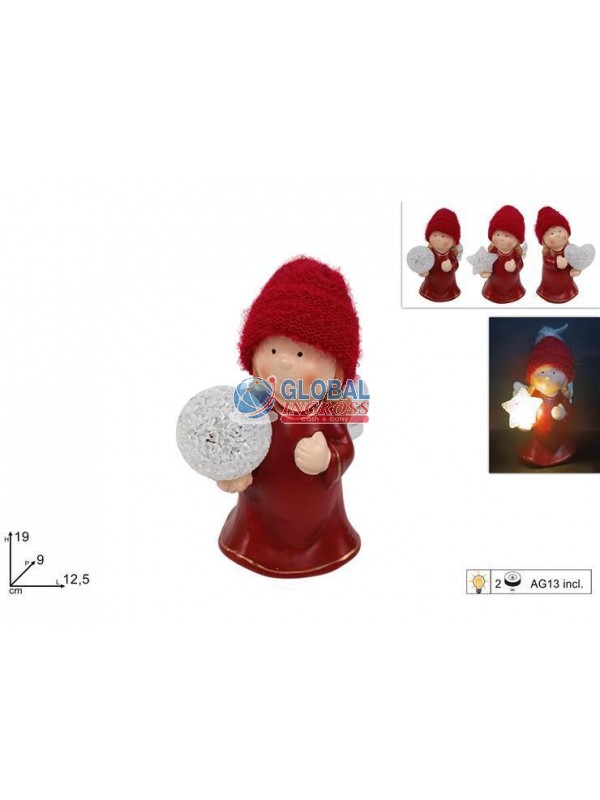 ANGELO CERAMICA ROSSO 19cm C/LUCE