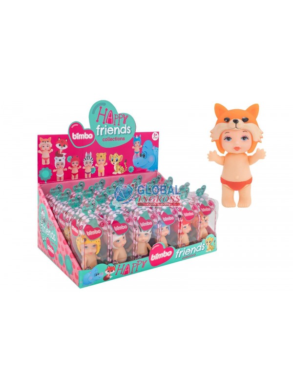 BAMBOLA MINI C/CAPPELLOE ANIMALE