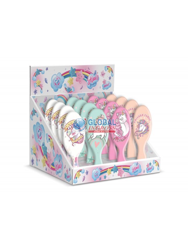 SPAZZOLA CAPELLI UNICORNO OVALE