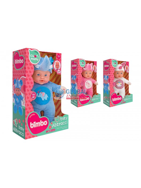BAMBOLOTTO 30cm C/VESTITO ANIMALETTO