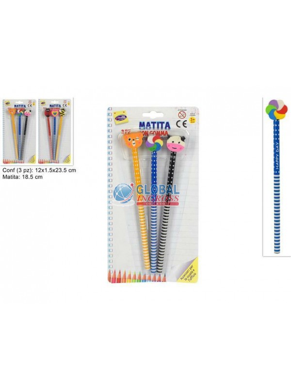 SET 3 MATITE C/GOMMA